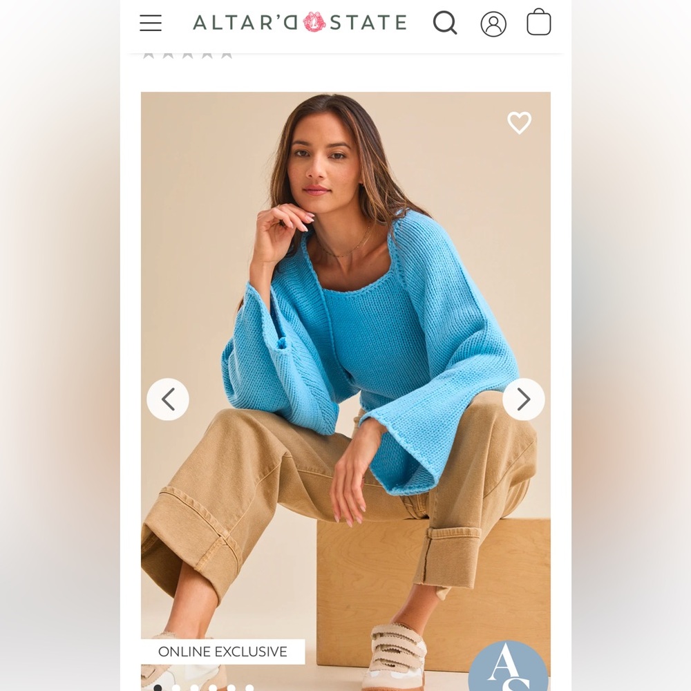 NWT Altrd State Piper Sweater Set Ice Blue L
